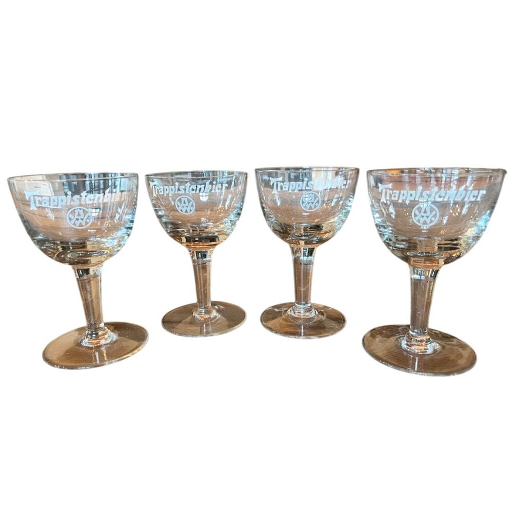 4 Vintage Trappistenbier German Beer‎ Glasses